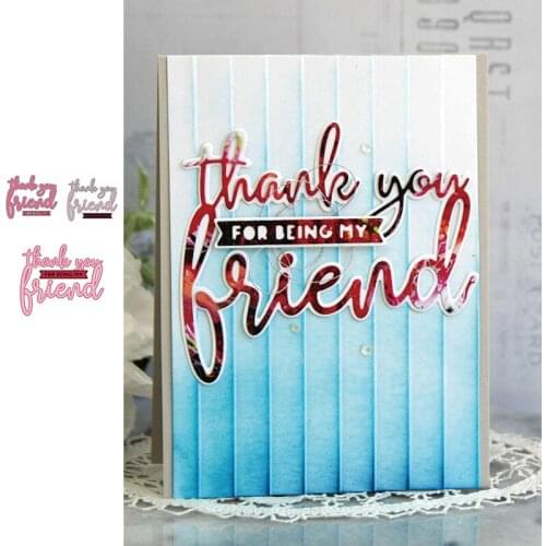 2021 New Thank You Word Metal Cutting Dies Scrapbook Diary Decoration Stencil Embossing Template DIY Greeting Card Albums