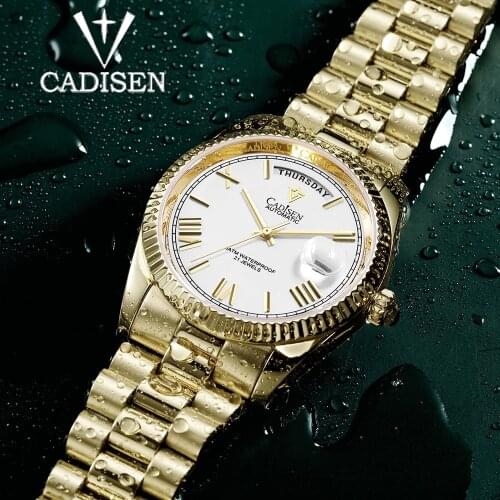 2021 New CADISNE Mens Mechanical Watches Top Brand Luxury Watches Mens Stainless Steel Waterproof Wristwatches Automatic Date