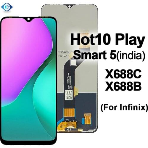 New 6.82inch LCD For infinix Hot 10 Play X688 X688B X688C LCD Display Touch Screen Complete For Infinix x688 Mobile Phone Screen