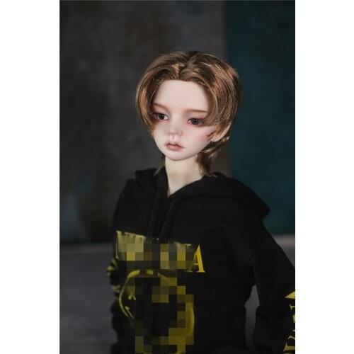 BJD doll wig is suitable for 1/3 size male/ambrose/super rose hand hook hairline off-side part wig doll accessories