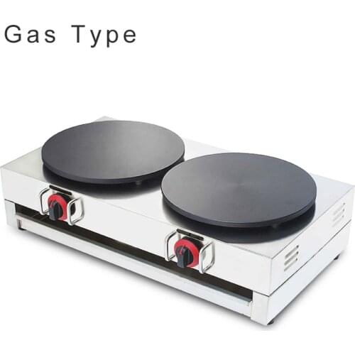 Commercial Gas Crepe Maker Double Burner 220v/110v Electric Pancake Machine Gas Crepe Making Machine NP-586