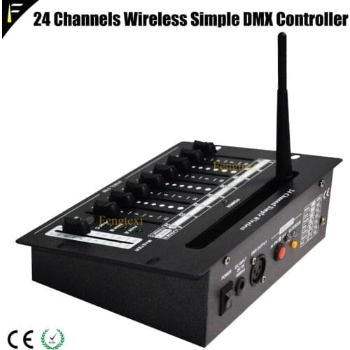 24 Channels Simple Wireless Controller Console Remote Controller Stage Light Show Portable DMX512 Controller