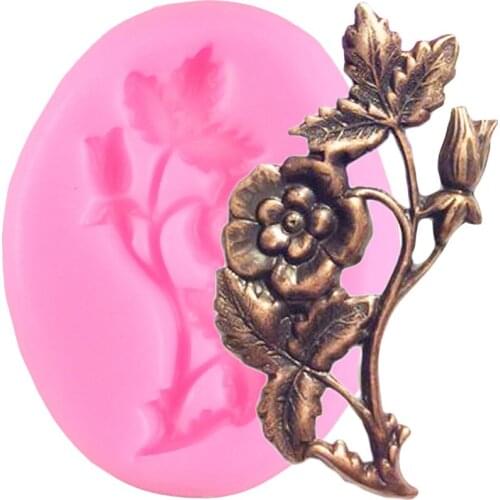 Flower Relief Silicone Mould Cake Border Cake Decorating Tools DIY Party Cupcake Topper Candy Clay Chocolate Fondant Molds