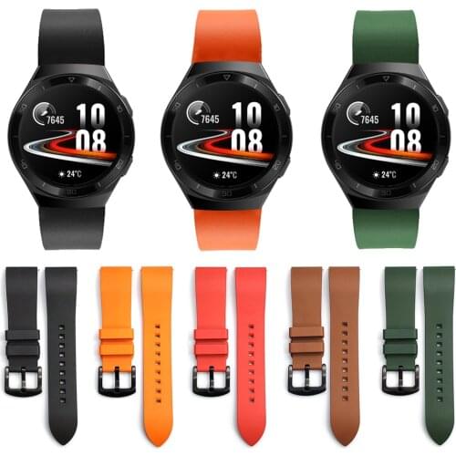 Fluorine Rubber Strap for Huawei Watch GT 2e Strap Bracelet for Watch GT2 Pro GT 2 42mm 46mm & 2e Honor ES/GS Pro Watchbands