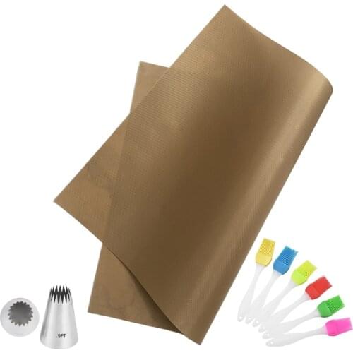 Resuable Non Stick Oil-proof Baking Paper Oven Baking Sheet 9FT Star Piping Nozzles Kitchen Oil Brush BBQ Pastry Accessory