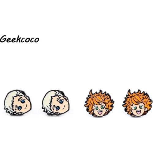 J2634 Anime Pierce Stud Earring Enamel Earrings Pendant for Kids Girls Cute Jewelry