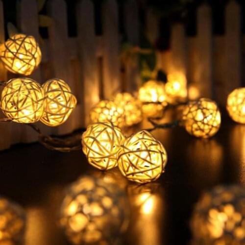 10 LED Battery Colorful Rattan Ball String Fairy Lights For Fish tank 1.2M Home Room Xmas Wedding Party Decoration Hot Sale
