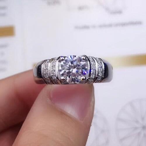 CoLife Jewelry 925 Silver Moissanite Jewelry for Daily Wear 1ct Moissanite Ring Fashion Silver Gemstone Ring