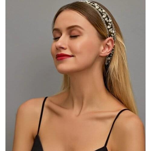 New Sexy White Black Lace Flower Elastic Headband for Women Female Hair Bands Wide Bridal Hair Accessories Elastic Headwear