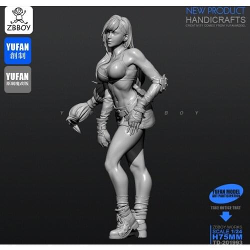 1/24 Resin Figures Kits Beauty goddess assembled model 75MM TD-201993