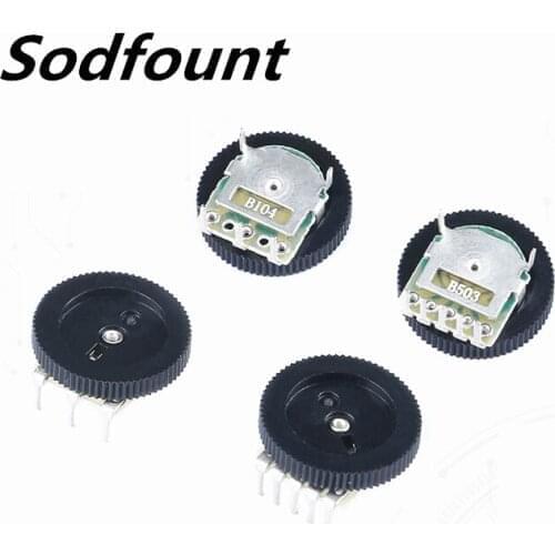 10pcs Dial potentiometer DIP-3 DIP-5 16 * 2mm single-channel dual-channel 10K 50K 20K three-pin five-pin volume switch