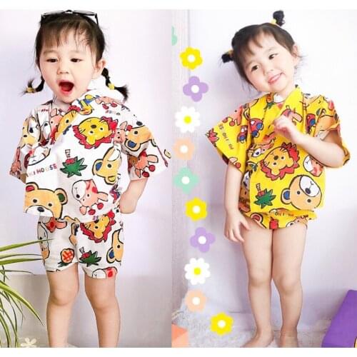 100%Cotton Japanese Style 2021 New Summer Autumn Girls Tops Boys T Shirts Kids Clothes Boy Girl Shirt Short Sleever Clothing