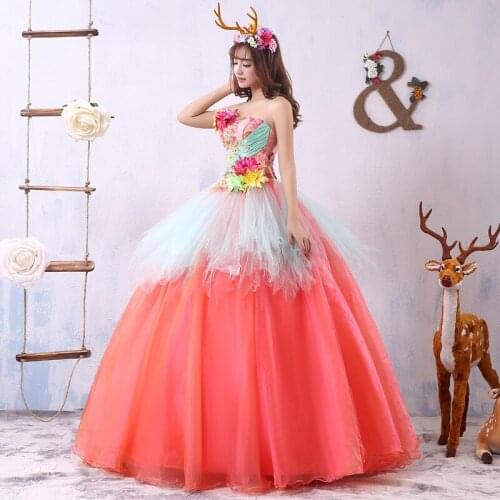100%real fairy cartoon Gown queen Victorian cosplay Marie/ball gown Belle Ball