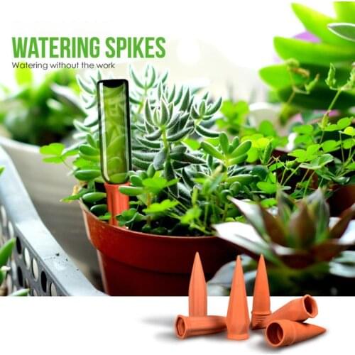 4Pcs Plant Self Watering Terracotta Garden Spikes Drip Irrigation Kit Automatic