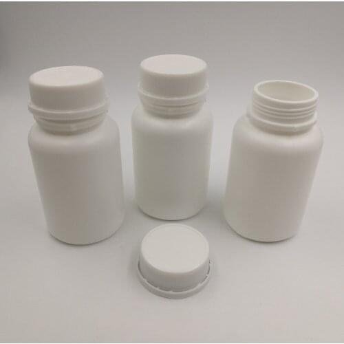Free shipping 20pcs/lot 100ml 100cc HDPE white medical bottle, plastic pill bottles capsule container with tamper proof cap