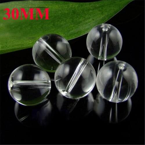 Free shipping 30pcs/lot 30MM fashion Glass crystal Clear Beads, Glass smooth ball for Crystal Chandelier Accessories
