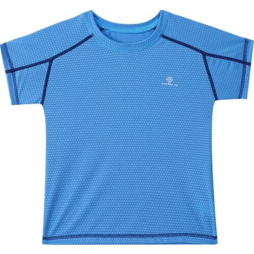 Kids Boys Pure Color Breathable Net Running Basketball T-shirts Round Neck Short Sleeves Casual Sport T-shirt Tops Sportswear