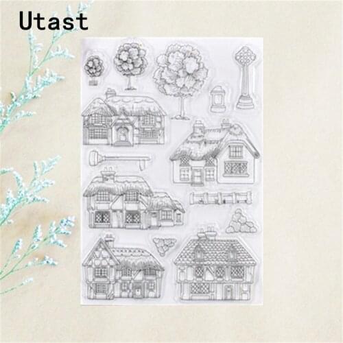 House Rural Tree Clear Silicone Stamps /Transparent Rubber Stamp for DIY Scrapbooking /Photo Album Decorative Craft Making