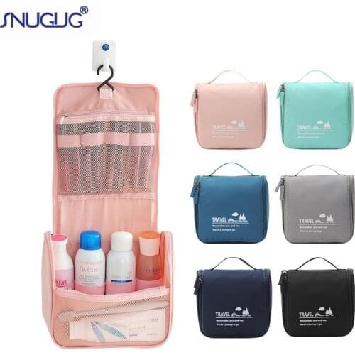 Candy Colors Travel Makeup Bag Waterproof Neceser Washing Women Cosmetic Bag Organizer Hanging Toiletry Bag Kit Storage Bags Men
