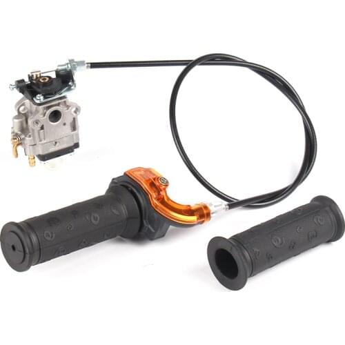 Throttle Settle Grip Cable Carburetor Kit For 47cc 49cc Mini Pocket Bike dirt bike racing ATV Quad 2 stroke engine carb MiniMoto