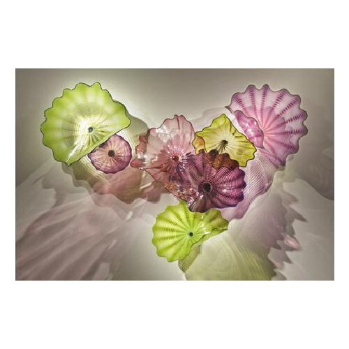 Elegant Wall Art 100% Hand Blown Murano Glass Plates Style