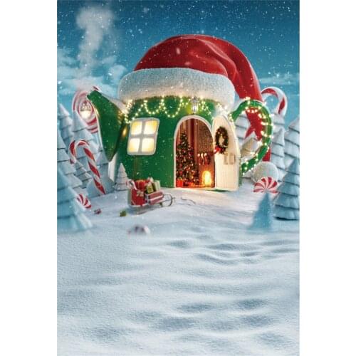 Yeele Christmas Winter Backdrop Photography Snow Candy Castle Baby Birthday Photocall Background For Photo Studio Photographic