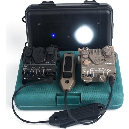 WADSN Airsoft DBAL-A2 Blue Laser IR Sight Scout Light Hunting Rifle PEQ Tactical Aiming Laser Flashlight With Dual Tape Switch