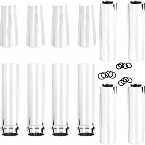 Chrome Pushrod Tube Covers Lower For Harley 99-17 Touring Night Train Road Glide Heritage Softail Twin Cam Models