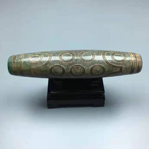 Beautiful Tibetan Dzi Bead Amulet 21 Eyes Vein Pendant Magical Dangling Hanging Churinga Amulet