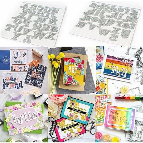 Metal Cutting Dies A-Z 26 Letter Words Alphabet Combined Sentence Cutting Dies Make Card Scrapbook Paper Craft 2020 New Template