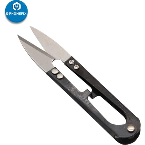 Mini U-Type Scissors Portable Stainless Steel Embroidery Sewing Cable Snips Tools Sharpe Spring Scissors