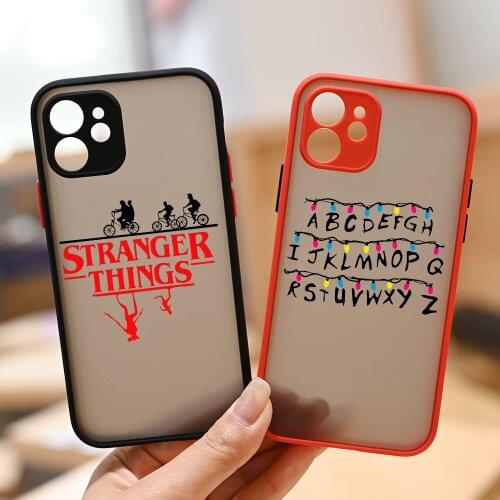 Fashion TV Stranger Things Phone Case for iPhone 12 11 Pro Max SE2020 X XS XR 6s 7 8 Plus Shockproof Matte Cover Hard Fundas
