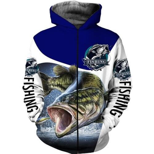 Fashion Animal Fishing Art Harajuku casual Tracksuit Funny 3D Print Zipper/Hoodie/Sweatshirt/Jacket/Mens Womens drop shipping