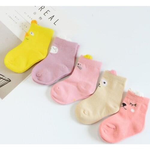 0-3Y New Arrival Newborn Socks Cartoon Comfort Cotton Baby Breathable Socks No-slip Infant Cotton Socks Baby Clothes Accessories