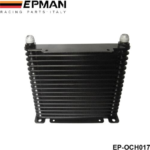 NEW DESIGN UNIVERSAL AN10 17 ROW 32MM ALLOY RACE DRAG DRIFT BLACK OIL COOLER TK-OCH017