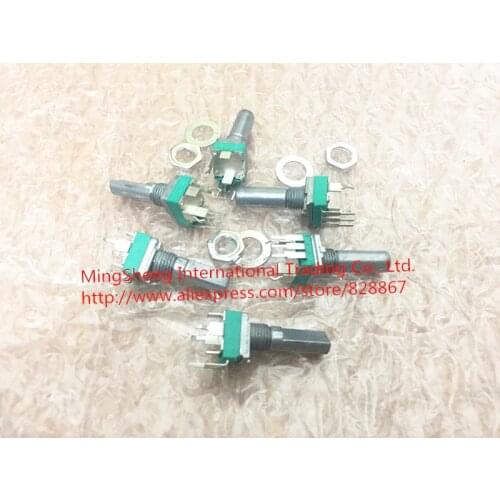 Original new 100% 418-S1-693-HA RK097N single joint vertical potentiometer B20K handle long 20MMF band midpoint (SWITCH)