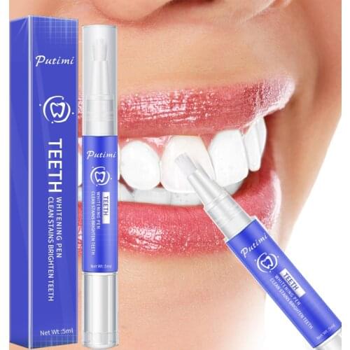 Putimi Teeth Whitening Pen Cleaning Serum Remove Plaque Stains Dental Tools Whiten Teeth Oral Hygiene Tooth Whitening Pen
