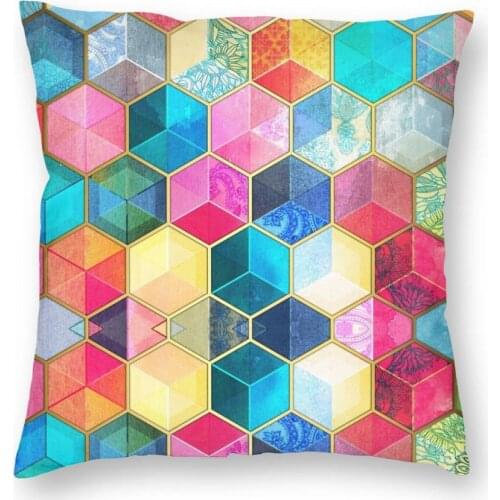 Crystal Bohemian Honeycomb Throw Pillow Cover Throw Pillow Awesome Pillowcover Home Decor