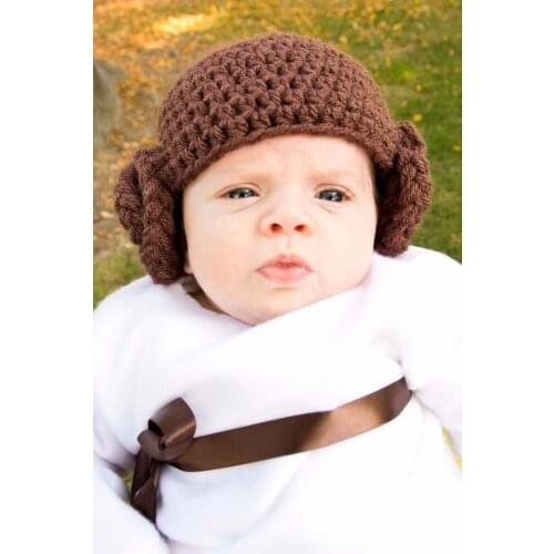 Princess Leia Inspired Hat/ Crochet Princess Leia Wig Hat Available in Newborn to Child Size- MADE TO ORDER