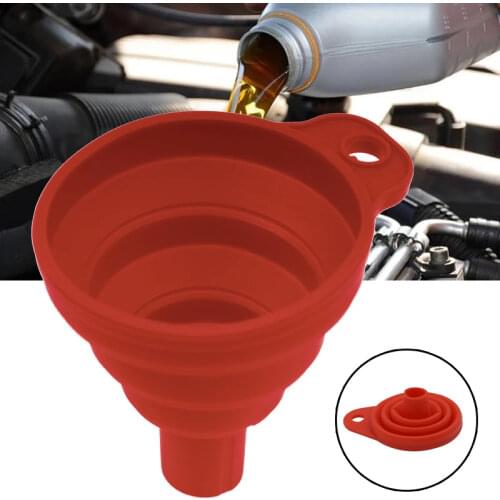 Silicone Car Engine Funnel Collapsible Gasoline Oil Fuel Petrol Diesel Liquid Supply Moto Auto Universal Convenient Carrying