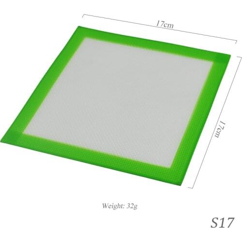 17x17cm Non stick Silicone wax mat pads 2pcs/lot Bho Dab butane oil pad mats for hash