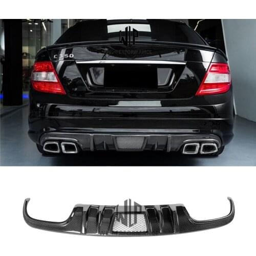 W204 DTM Style Rear C63 Carbon Fiber Rear Lip Diffuser Car Styling For Mercedes-Benz C Class W204 C63 Car Body Kit 2012-UP