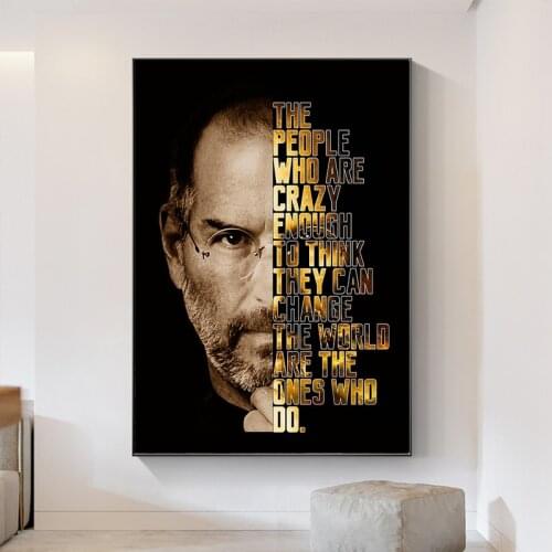 Famous Successful Figure Canvas Paintings Motivational Quote Posters and Prints Abstract Wall Art Pictures for Living Room Decor