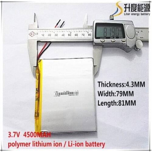 1pcs [SD] 3.7V,4500mAH,[437981] NTC;PLIB;polymer lithium ion / Li-ion battery for tablet pc;POWER BANK;CELL PHONE,,PIPO