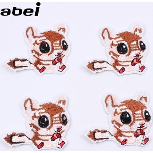 10pcs/lot Embroidered Cartoon Animal Stickers Iron On Sew On Garment Accessories DIY Jeans Shirts Coats Fabric Appliques Patches
