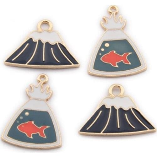 25MM 20Pcs Japan Style Mix Colors KC Gold Color Alloy Metal Pendants Jewelry Charms