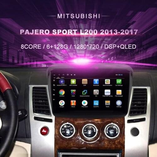 Car DVD For Mitsubishi L200 Pajero Sport (2013-2017) Car Radio Multimedia Video Player Navigation GPS Android 10.0 Double Din