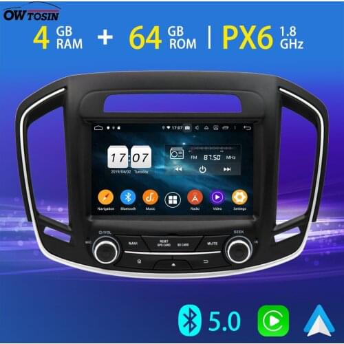 PX6 4G+64G Android 10.0 Car DVD Multimedia Player For Opel Vauxhall Insignia Buick Regal 2014-2017 4G LTE Carplay Radio GPS DSP