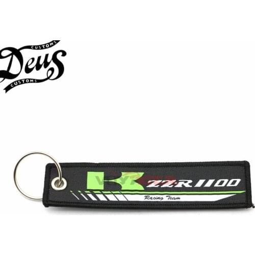 Motorcycle Embroidery Key Holder Chain Collection Keychain For Kawasaki ZZR1100 Badge Keyring