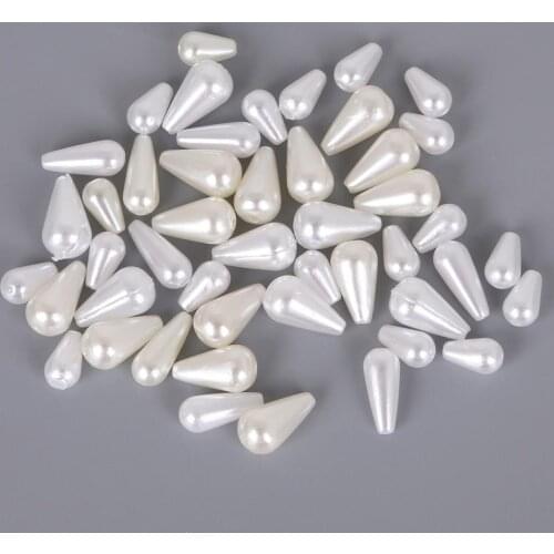 6x10/6x14/8x14mm Water Droplets Shape Imitation Pearl Beads For Diy Jewelry Making Earrings Accessories Sewing Garment Beads